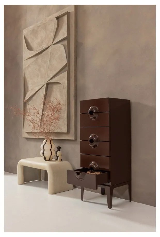 Кремави масички за кафе в комплект от 2 бр. от декор от камък 42x92 cm Stani – WOOOD