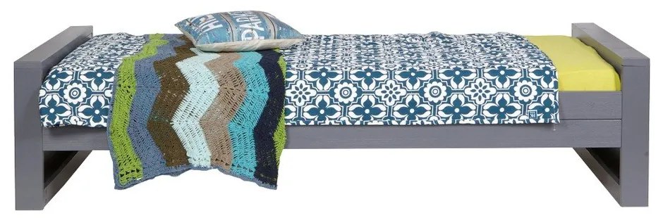 Сиво единично легло 90x200 cm Dennis – WOOOD