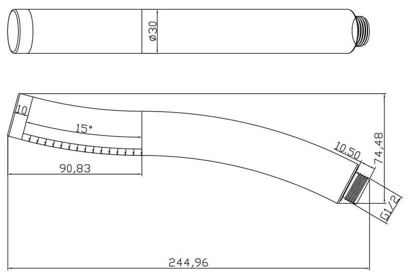 Пластмасова душ глава в лъскаво сребристо – Sapho