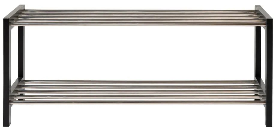 Черна етажерка за обувки от тополова дървесина Padova - House Nordic