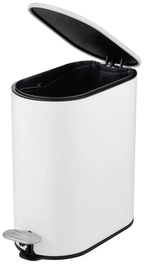 Стоманено кошче за боклук с педал в матово бял цвят 5 l Collungo – Wenko