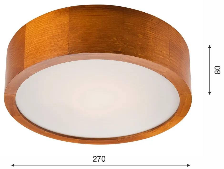 Кафява кръгла лампа за таван , ø 27 cm Plafond - LAMKUR