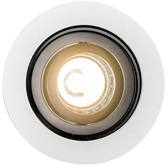 Интелигентно вградено петно бяло със стомана, включително Wifi GU10 - Rondoo