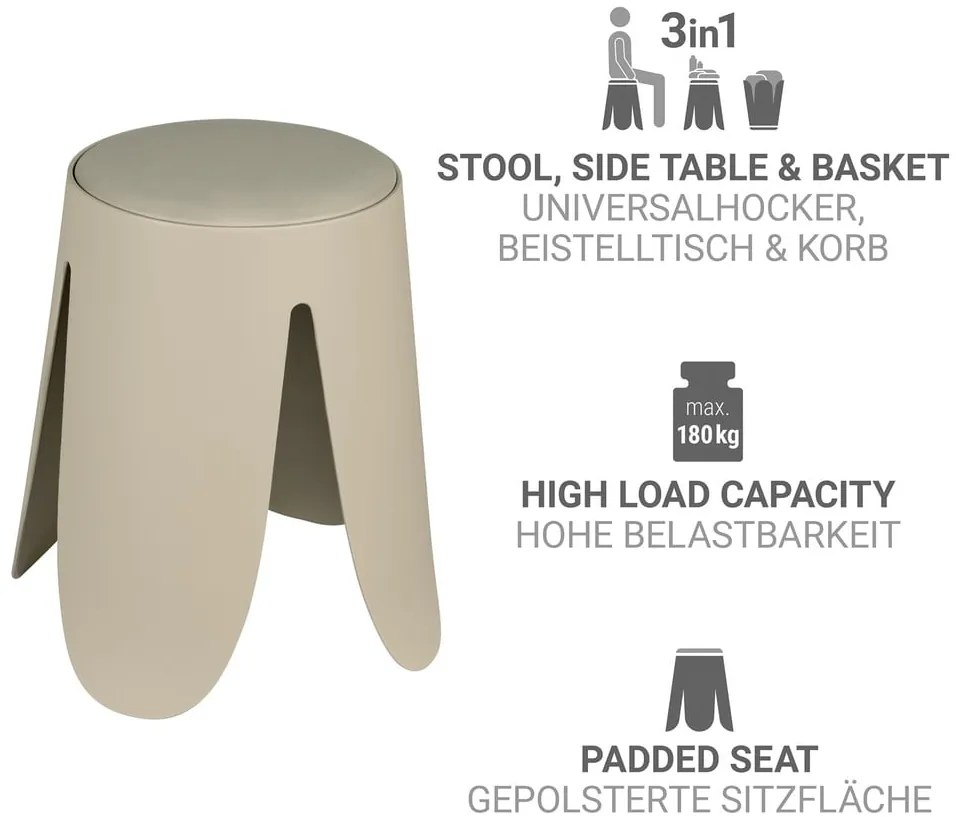 Бежов пластмасов стол за подреждане Comiso – Wenko