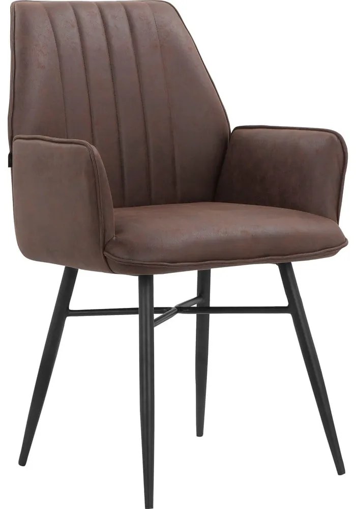 Кафяви тапицирани трапезни столове в комплект 2 бр. Anzo – Støraa