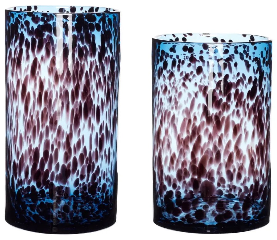 Комплект от 2 стъклени вази Hazy - Hübsch