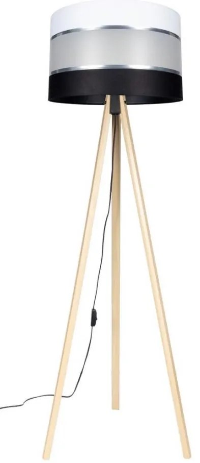 Подова лампа CORAL 1xE27/60W/230V беж/черен/бял/хром