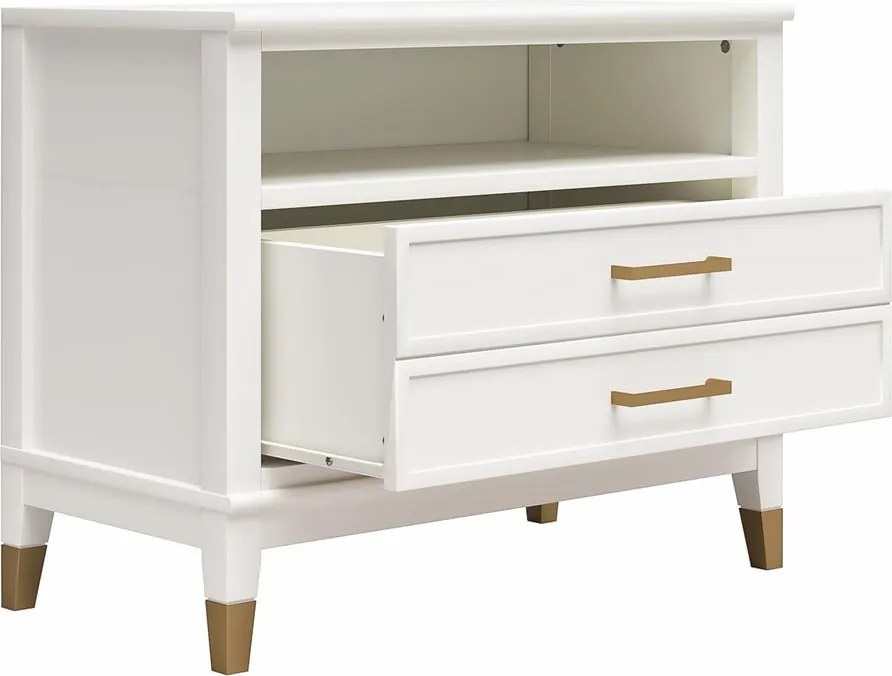 Бяло нощно шкафче Westerleigh – CosmoLiving by Cosmopolitan