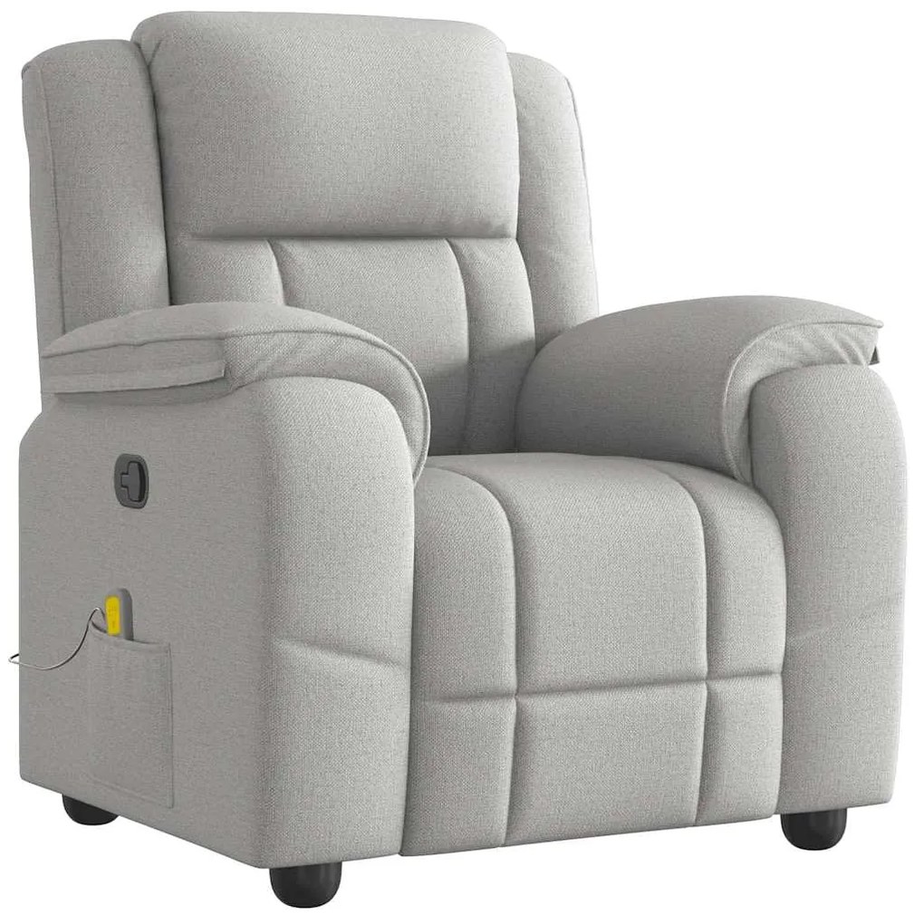 4015719 vidaXL Масажен стол за лежанка Cloud Grey Fabric