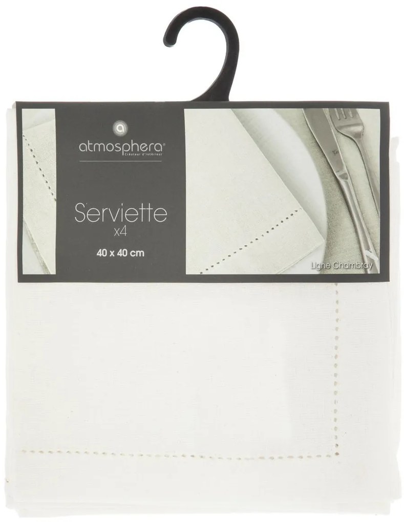 Сет кърпи atmosphera Chambray, 40x40 cm, 4 бр - Тюркоаз