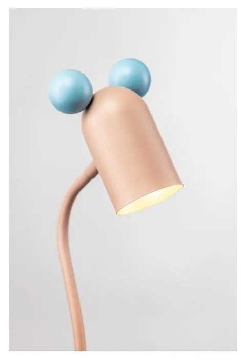 Светлосиньо-розова настолна лампа с метален абажур (височина 50 см) Mouse - GTV