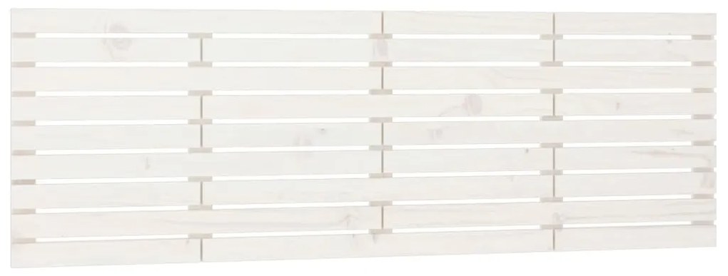 824749 vidaXL Стенна табла за спалня, бяла, 166x3x63 см, борово дърво масив