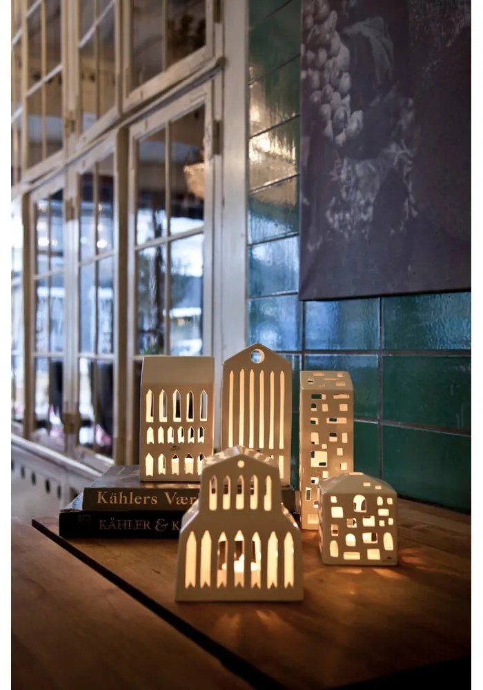 Бял керамичен свещник Urbania Lighthouse Church - Kähler Design