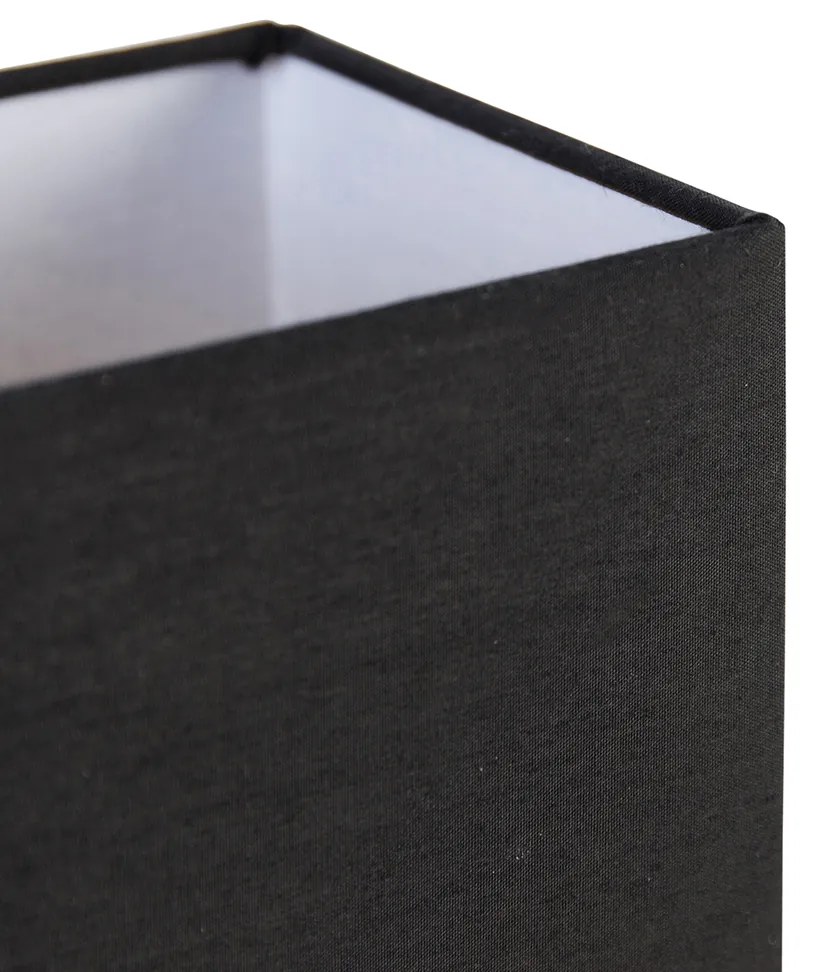 Лампа за маса черна с черен абажур, сензорен превключвател и безжично зарядно - Ромина