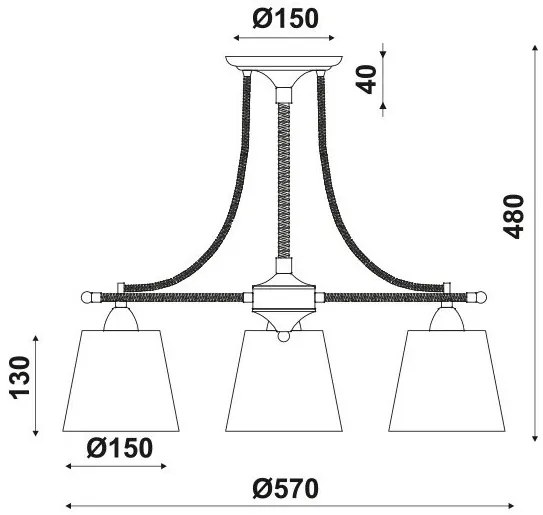 Покривна лампа 3light Uvite