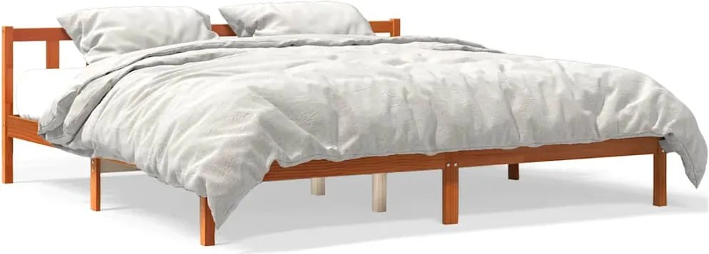 844812 vidaXL Рамка за легло без матрак, восъчнокафяв, 180x200 см, бор масив