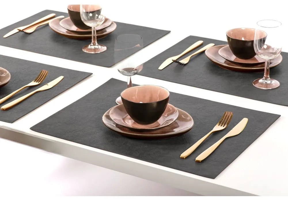 Черна подложка от изкуствена кожа Правоъгълник, 33 x 45 cm Troja - ZicZac