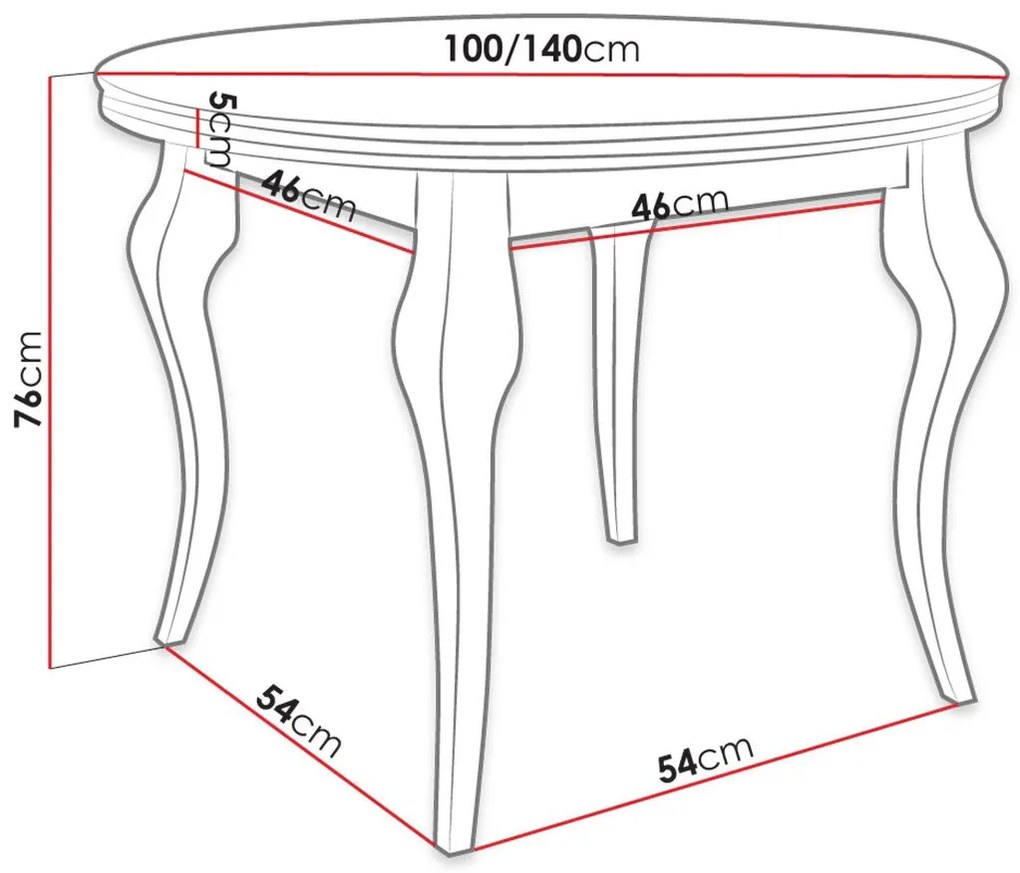 Маса Lara Fi 100 разширяема
