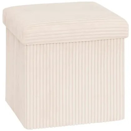 Пуф със съхранение atmosphera Arum, Рипсено кадифе, Сгъваем, 38x38 cm - Амбър