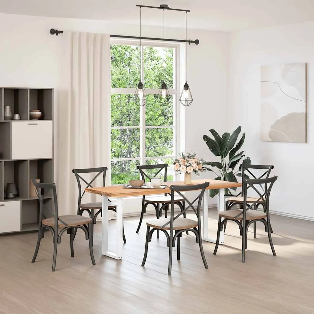 4013169 vidaXL Крака за конзолна маса, U-образни, 2 бр., бели, 28 x (72-73) см, стомана