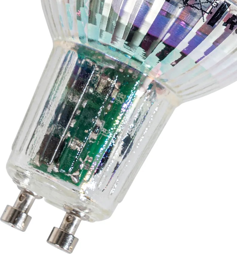 Комплект от 5 умни GU10 50мм LED крушки, прозрачни, 4.7W, 345 lm, 2200-4000K