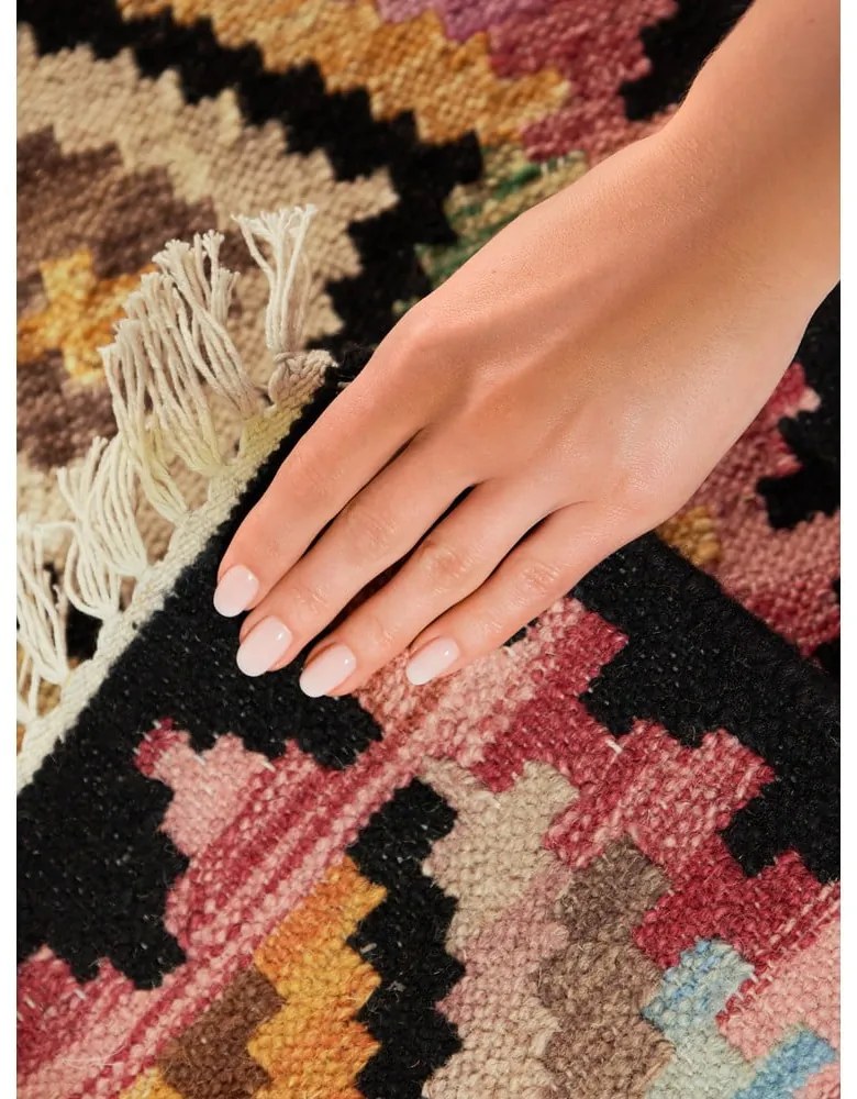 Двустранна/ръчно изработена вълнена пътека 60x190 cm Kamal Zara – Nouristan