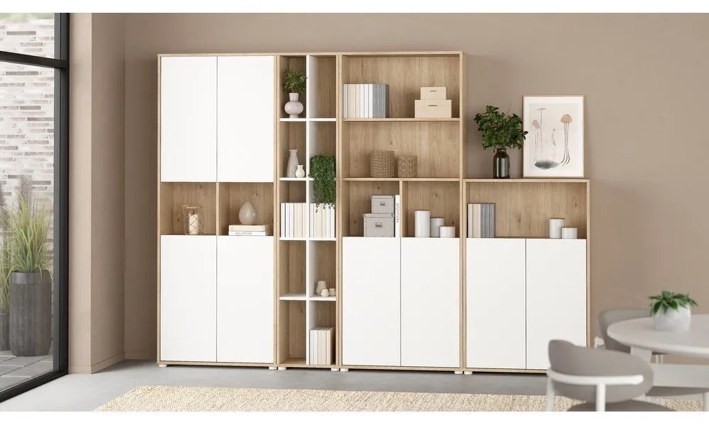 Етажерка за книги в дъбов декор в естествен цвят 80x124 cm Sign - Tvilum