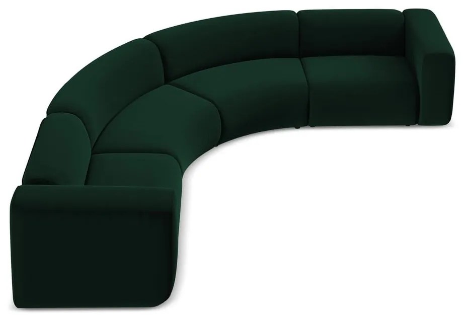 Тъмнозелен кадифен ъглов диван Ekahi – Makamii
