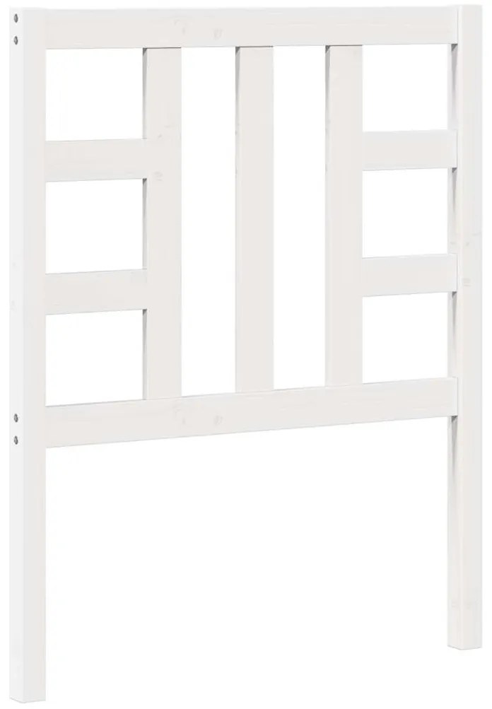 817816 vidaXL Горна табла за легло, бяла, 81x4x100 см, бор масив