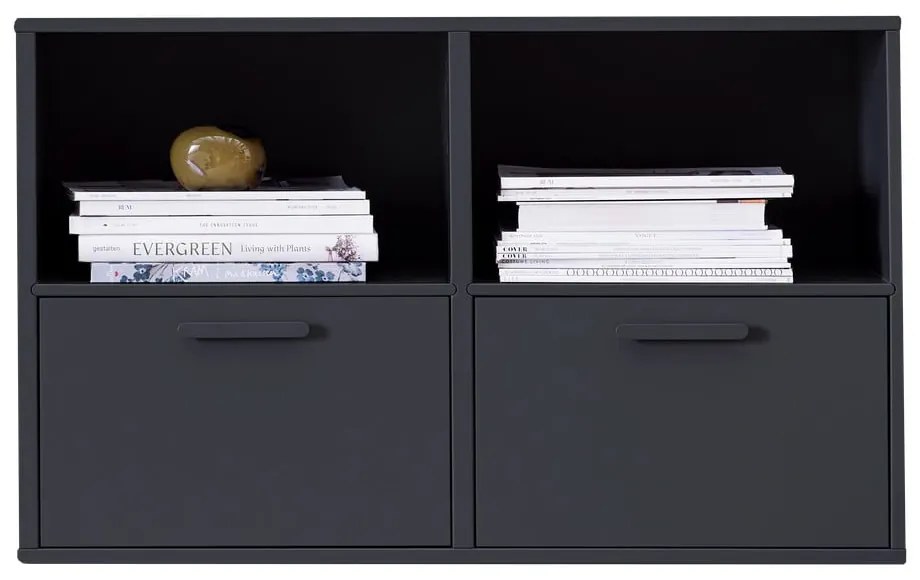 Черен стенен скрин с 2 вратички Keep by Hammel - Hammel Furniture