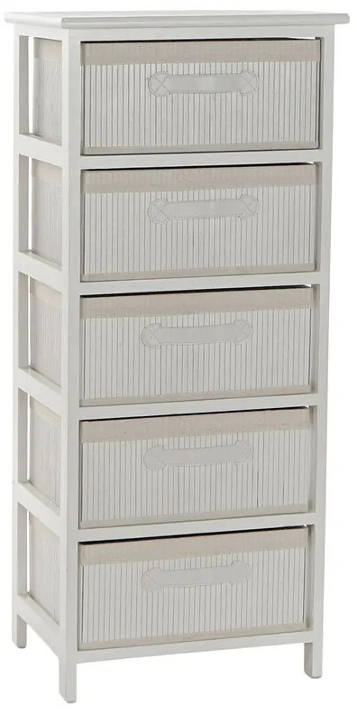 Скрин DKD Home Decor Бял Бамбук Дърво от пауловния 42 x 32 x 98 cm