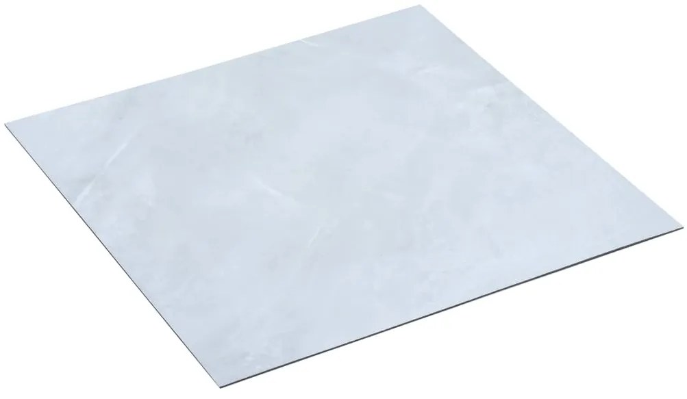 146236 vidaXL Самозалепващи подови дъски, 5,11 м², PVC, бял мрамор