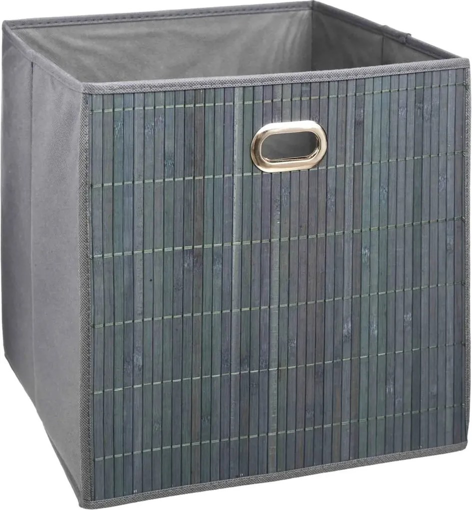 Кош за съхранение 5five, Бамбук, 31x31 cm - Сив