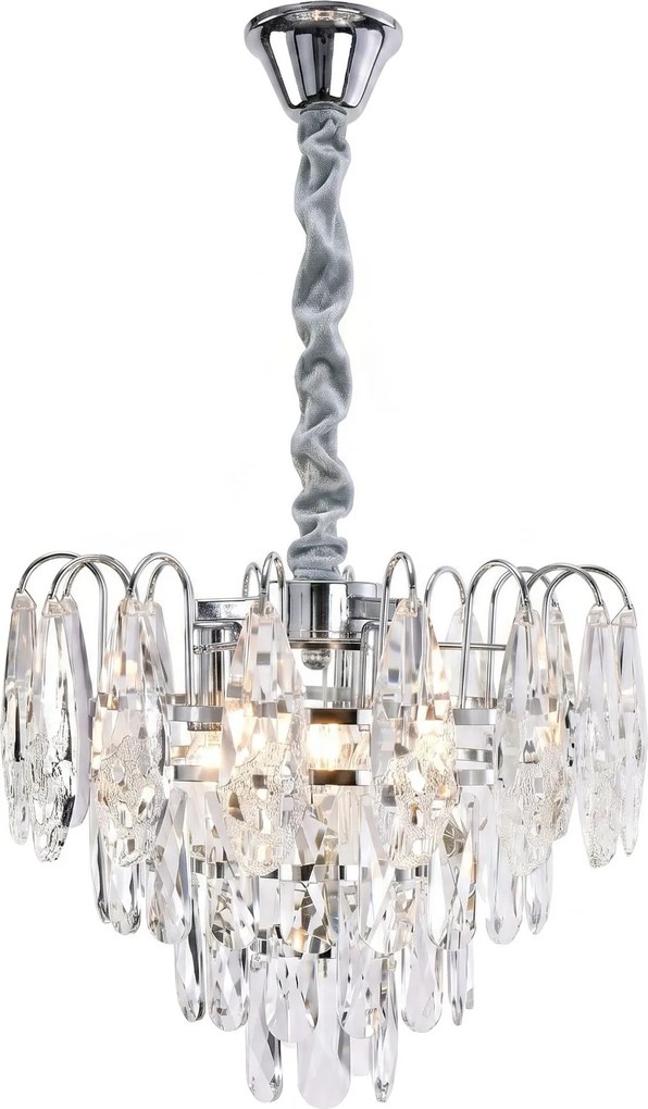 Кристална висяща лампа SWE077-CP 30cm Chrome