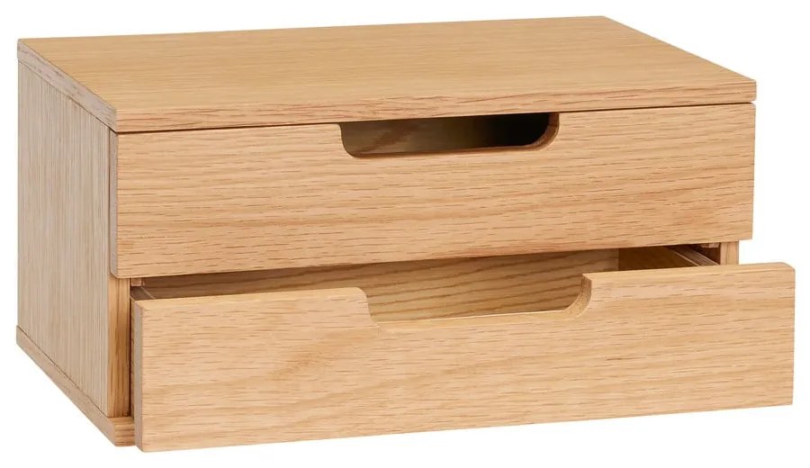Висящо нощно шкафче с рафтове от дъб в естествен цвят AtHand - Hübsch