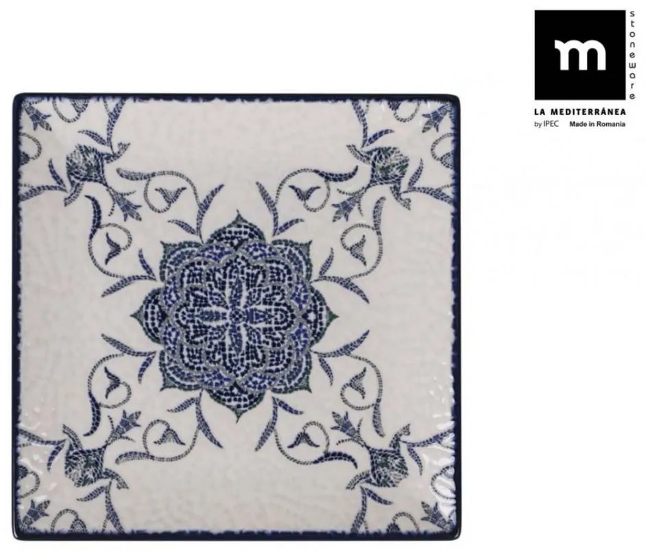 Десертна чиния LA MEDITERRANEA Rosetta, 18x18 cm, Порцелан