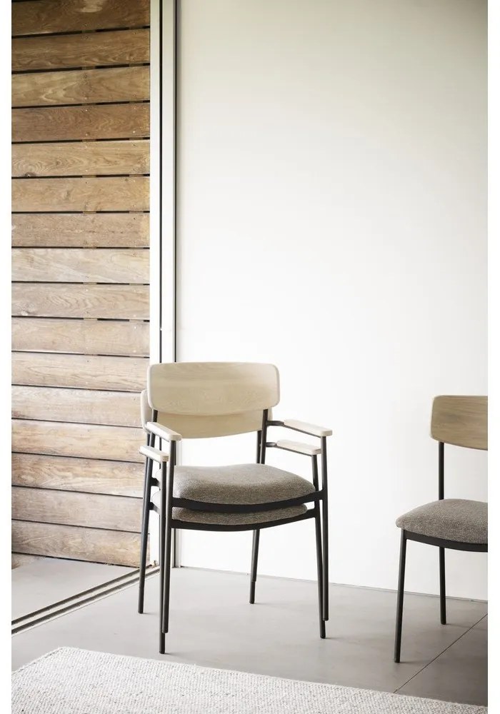 Трапезни столове в бежов и естествен цвят в комплект от 2 бр. Maymont – Rowico