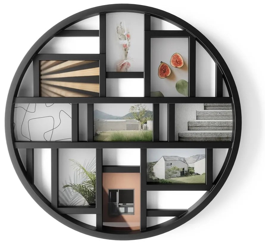 Черна пластмасова рамка висяща Luna – Umbra