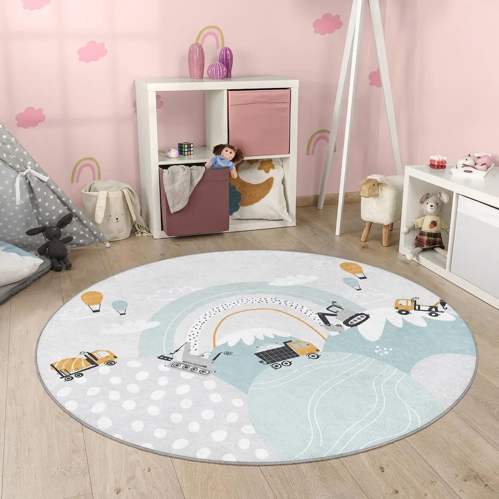 Детски килим подходящ за пране ø100 cm Snowy Hills – Mila Home