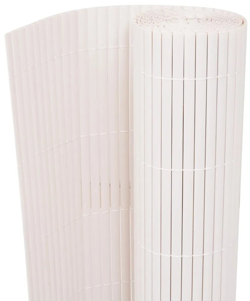 43627 vidaXL Двустранна градинска ограда, 90x500 см, бяла