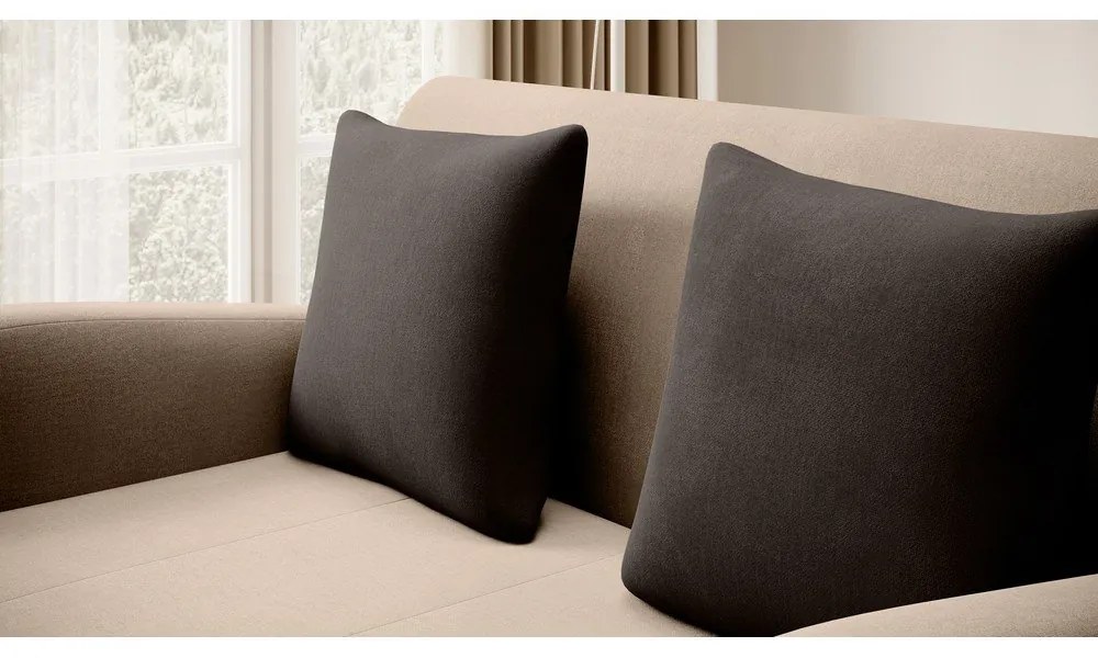 Светлокафяв кадифен разтегателен диван 130 cm Ario – ELTAP