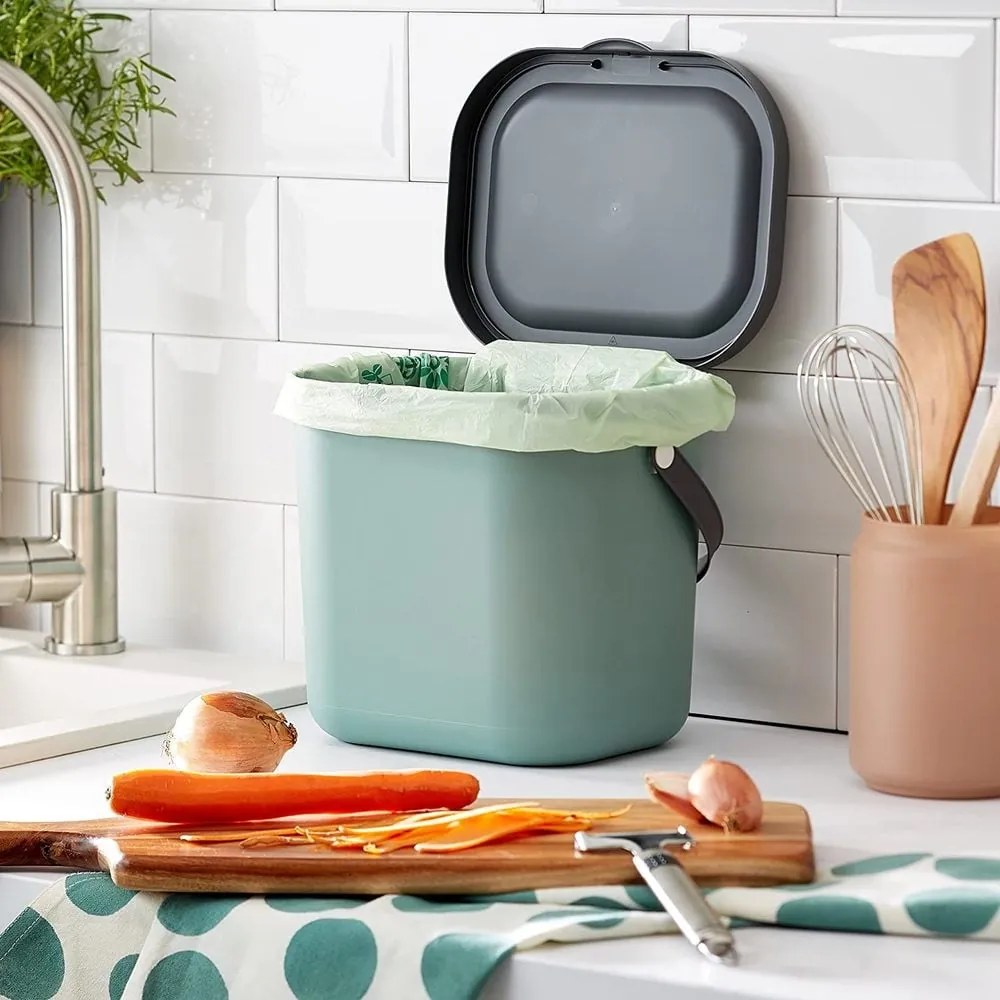 Зелен контейнер за компостируеми отпадъци 6 л Albula - Rotho