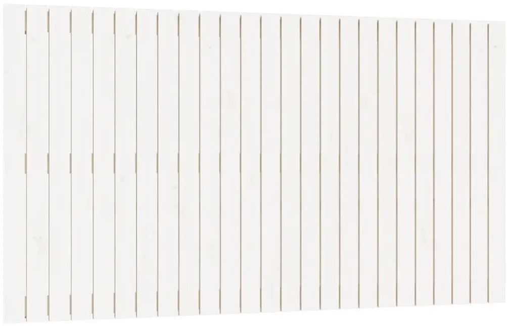 824899 vidaXL Стенна табла за спалня, бяла, 159,5x3x90 см, борово дърво масив