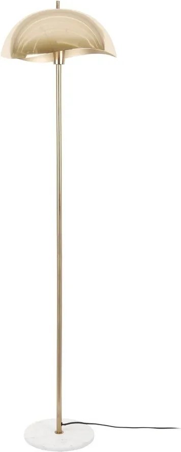 Подова лампа в златисто с метален абажур (височина 154 cm) Waved – Leitmotiv