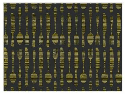 Хартиена подложка за хранене 30x40см с декор "GOURMET ORO" черна ПАКЕТ 250бр LUNI PAPER-(TV58G) - Horecano