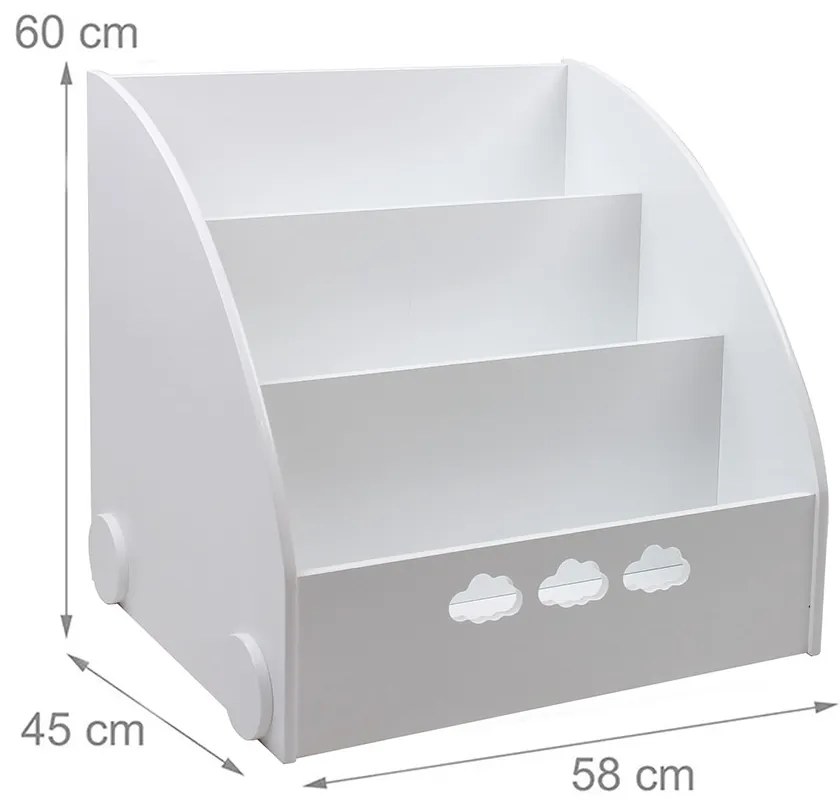 GINGER HOME Органайзер/етажерка 3 отделения WHITE