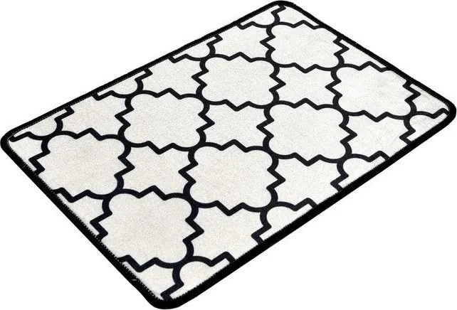 Черен/бежов килим за баня 40x60 cm Kupa – Foutastic