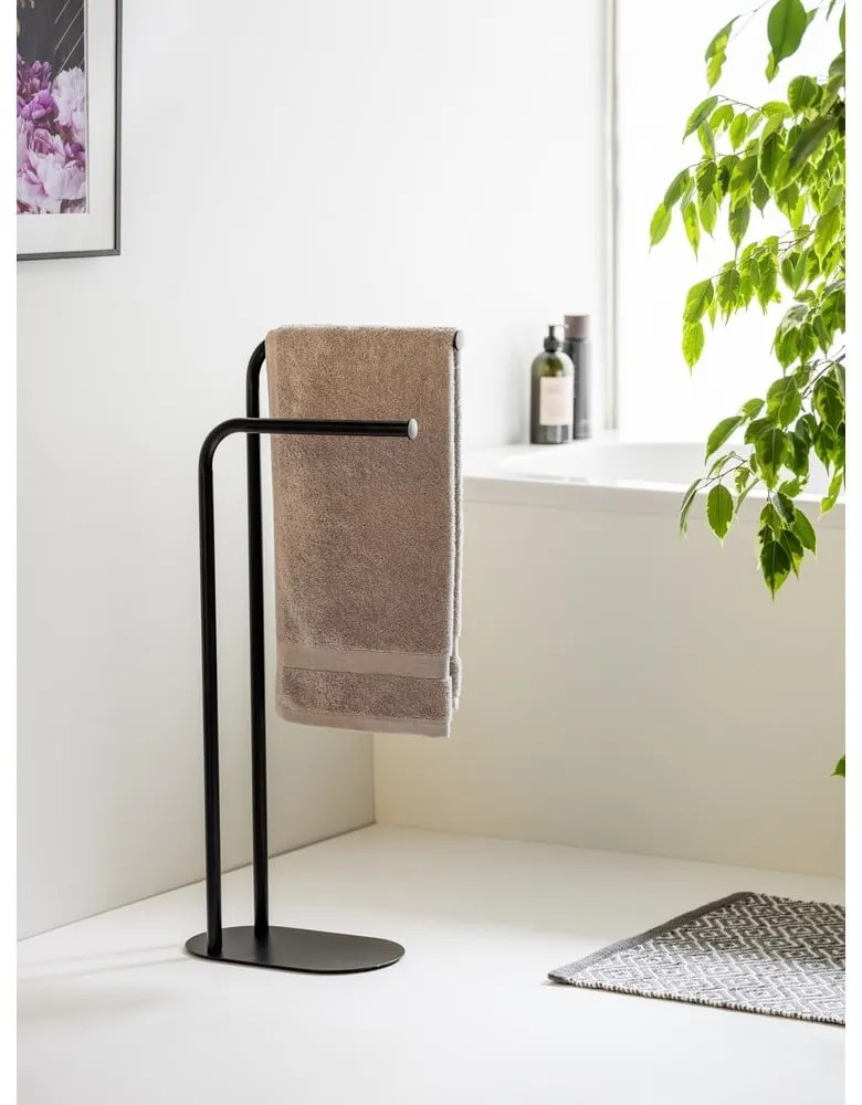 Черна стоманена стойка за кърпи Levante – Wenko