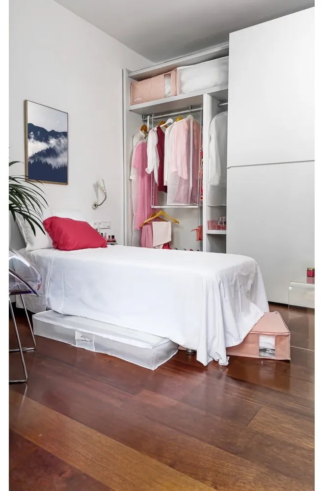 Вакуумна пластмасова кутия за съхранение под леглото 65x45x15,5 cm Pink Edition – Compactor