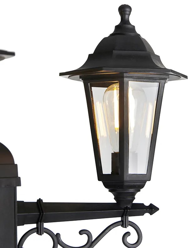 Умна външна лампа черна 3 светлини вкл. Wifi ST64 - New Haven